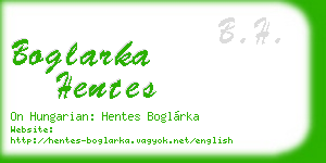 boglarka hentes business card